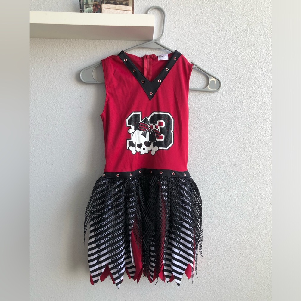 Zombie Cheerleader Girl’s Halloween Costume size 10 Medium Spirit Halloween